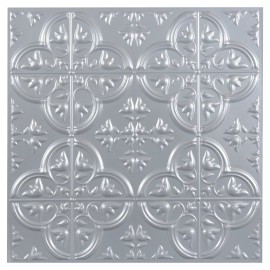 Tool Bench Hardware 3D Gray Faux Tin Peel Stick Vinyl Wall Tile Backsplash Ceiling Lightweight 12"
