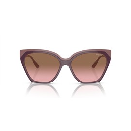 Vogue Eyewear Women's VO5521S Cat Eye Sunglasses, Top Red Purple/Full Gold/Pink Gradient Brown, 57 mm