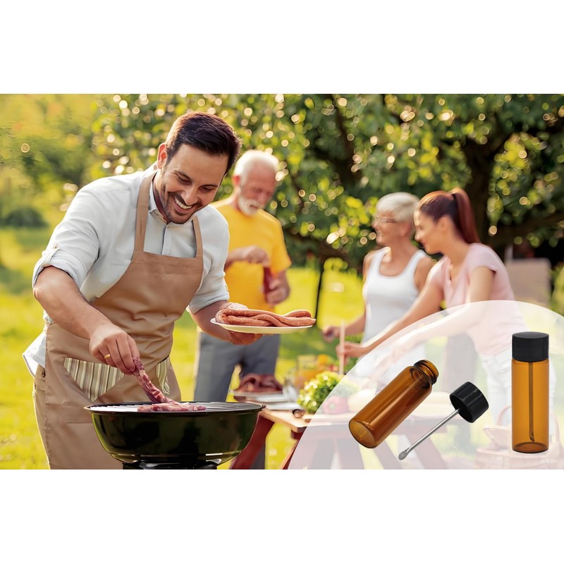 HNOYGNU 5 Pcs Leak-proof Mini Glass Bottles Set, Portable Travel