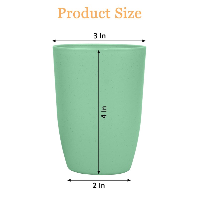 Soptalles Wheat Straw Cups Set of 4, Drinking Cup Reusable