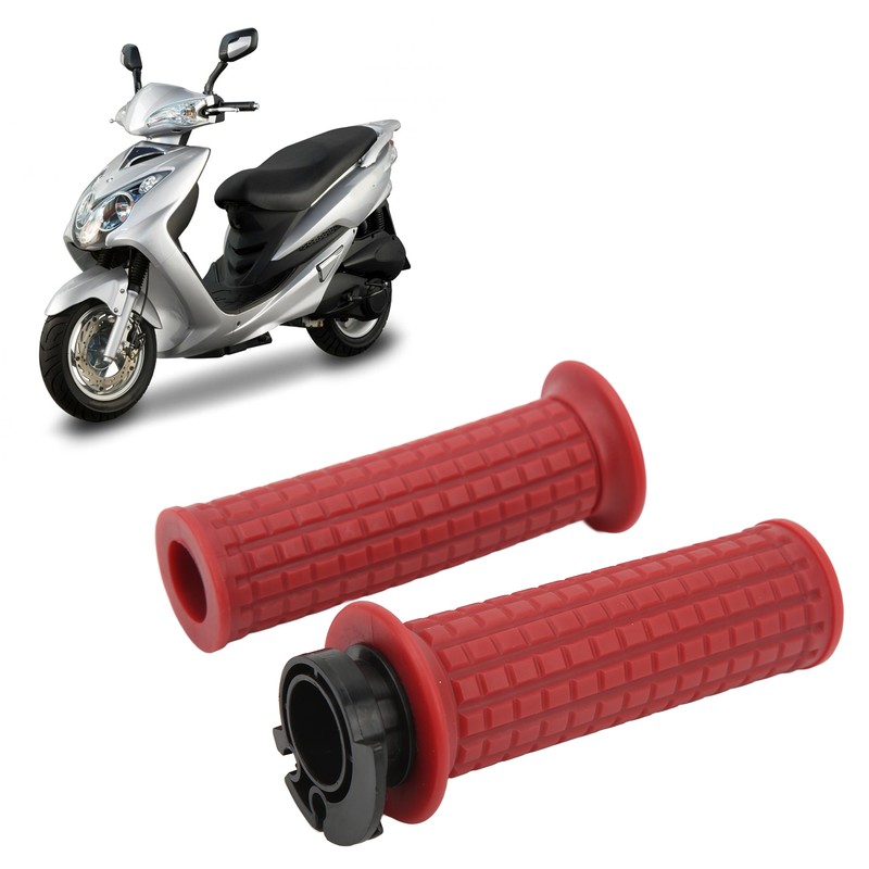 Motorcycle 22mm Handlebar Throttle Grips Silicone Left Right Side for