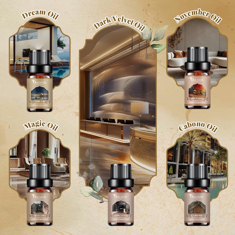 Hotel Diffuser Oils Gift Set, Luxury Fragrance Oil Blend, Hotel