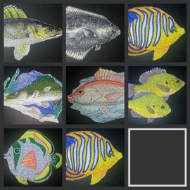 Nature's Bounty Beautiful Custom Fish Portraits[ Lurking Walleye Fish ] Embroidered Iron On/Sew Patch [5" x3. 5"]Made in USA]