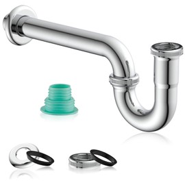 Lxoraziy Sink Trap, 1 1/4" Bathroom Sink Plumbing Parts, Universal Siphon for Washbasin & Washstand, Tubular Siphon Drain Fitting