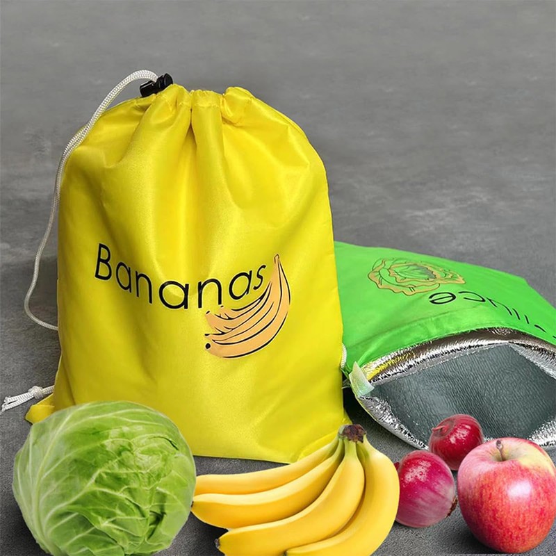 Tiardey Yellow Banana Fridge Bag 35cm x 28cm Protect Fresh