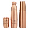 ANCIENTIMPEX Set of 2 Copper Water Bottles With Copper Tumblers