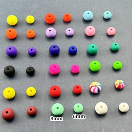 Pinhoollgo 150pcs 8mm Polymer Clay Beads Round Spacer Beads Heishi Vinyl Beads for Making Bracelet Necklace Earring Accessories DIY Handmade Craft(Rainbow)
