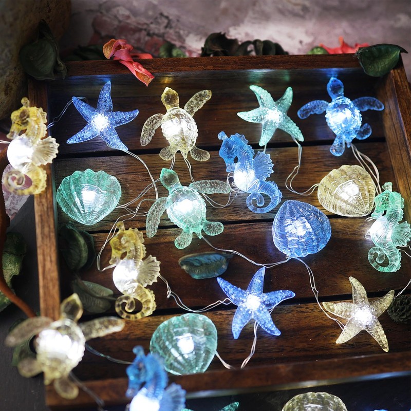 Nautical String Lights Sea Life Ocean Fairy Lights Plug in