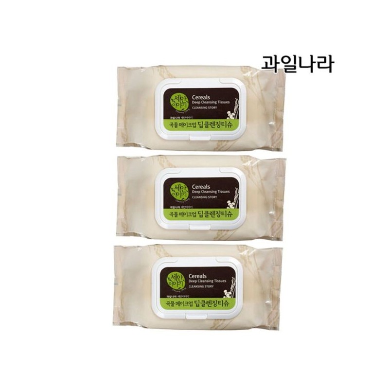 Fruit Land 세안이야기 곡물 딥 클렌징티슈 300매 Seonyangi Grain Deep