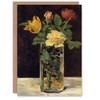 Artery8 Edouard Manet Art Card Roses and Tulips in Vase