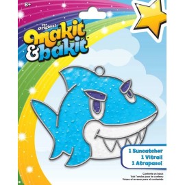 Makit & Bakit DIY Makit & Bakit Shark Ocean Animal Stained Glass Suncatcher Kit Kids Craft