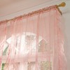 Lavyhuno Pink Lace Curtains 2 Panels 72 inches Long for