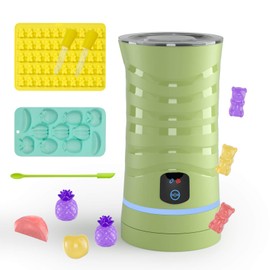 Gummy Maker Mixer Candy Machine, Infused Herb Edible Gummy Making Kit, 304 Stainless Steel Inner, DIY Herb Candies, Include 1 Bear Mold, 1 Fruit Mold, 2 Dropper, 1 Mixing Rod, Green