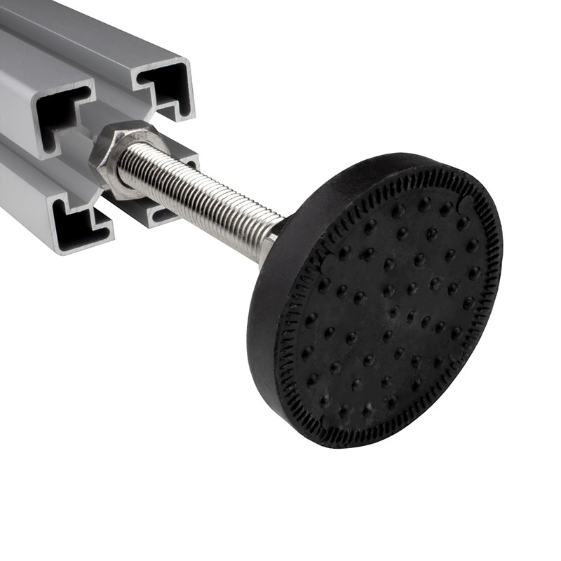 Articulated Foot Stand M12 x 100 mm Plate 60 mm