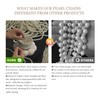 OTGMGCB Pearl Wedding Chair Decor, Pearl Beaded Chair Back Garland
