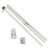 6ft Steel White Pole – Ball