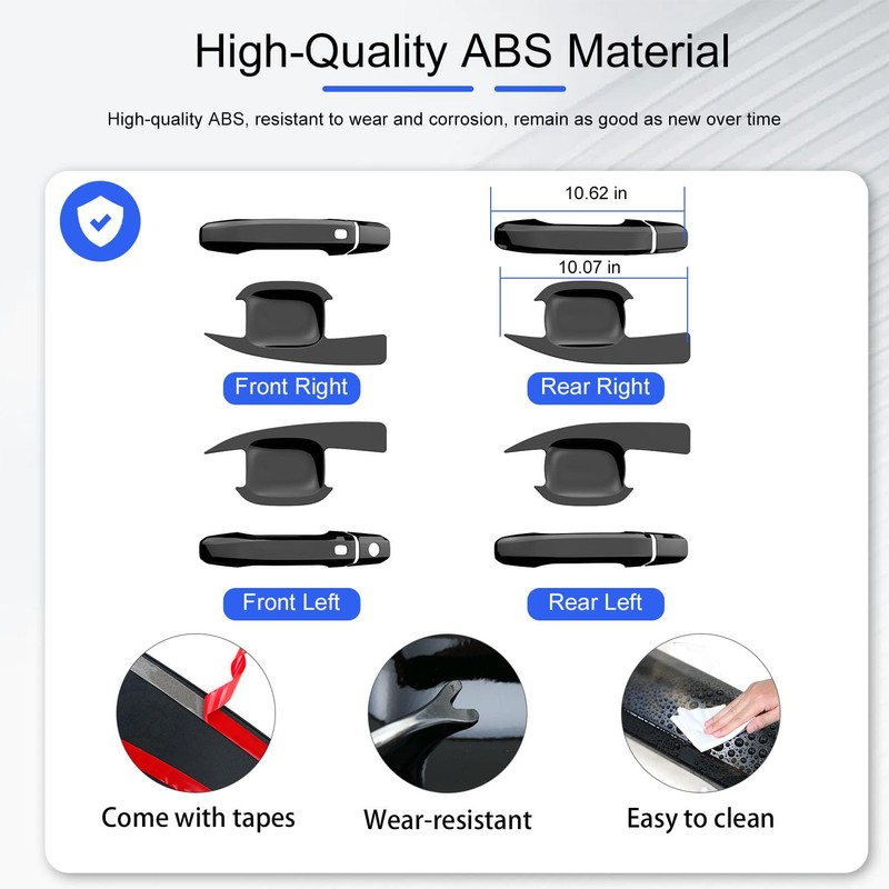 CZmenghe 12PCS Door Handle Cover Compatible with 2019-2025 Chevy Silverado