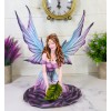 Ebros Gift Large Whimsical Purple Rose Fairy With Large Leaf