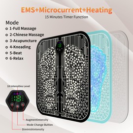 EMS Foot Massager, 6 Modes USB Electric Foot Massager - 19 Adjustable Frequencies Provide Longer Stimulating Pulses to Promote Blood Circulation and Relieve Muscle Pain