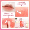 2PC Brillo de labios hidratante con aceite labial, cabezal de