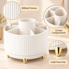 360° Rotating Makeup Organizer for Vanity – Multi-Compartment Cosmetic Storage
