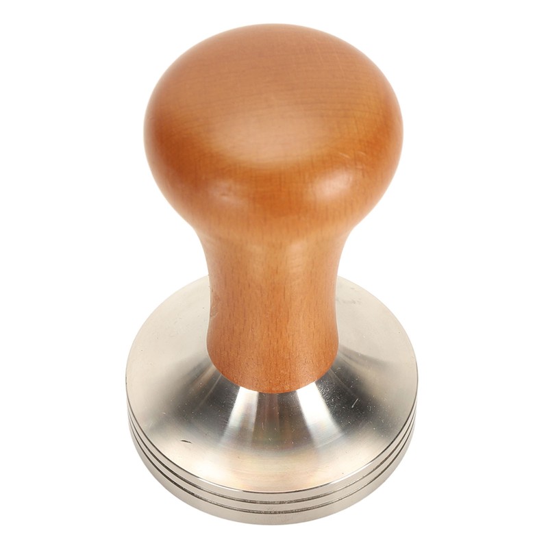 Coffee Tamper Solid Wood Handle Stainless Steel Easy to Use