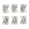 20 Pcs Sliver Small Hinge Hardware, 201 Stainless Steel Folding