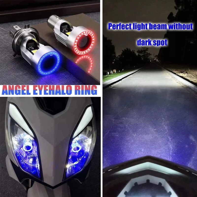 YSY H4 LED Motorcycle Headlight Bulb Hi/Lo Beam 20W 2000LM