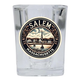 R and R Imports Salem Massachusetts Souvenir Destination 2 Ounce Shot Glass Square Single