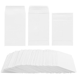 200 Pack Small Coin Envelopes Kraft Paper Seed Envelopes Mini Parts Small Items Stamps Storage Packets Envelopes Self-Adhesive for Garden, Office or Wedding Gift, (2 1/4 x 3 1/2 Inch, white)