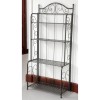 International Caravan Mandalay 4-tier Iron Folding Bakers Rack - Rustic
