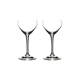 Riedel Drink Specific Glassware Nick and Nora Cocktail Glass, 4 oz, Clear, Set of 4 Bundle with Wine Pourer with Stopper and Polishing Cloth