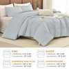 Masaca Oversized King Comforter 128x120,3 Pieces Pinch Pleated Light Blue
