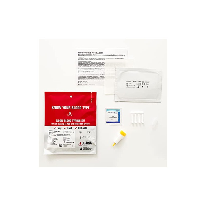 Original Home Blood Typing Kit - New Packaging + Improved