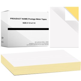 Box of 200 Double Postage Meter Tapes Compatible PB 612-9 Postage Tape Sheets 612-0, 612-7, 612-9 & 620-9 5 1/2 x 3 1/2 with Perf Postage Meter Tape 05204 Two Labels Per Sheet