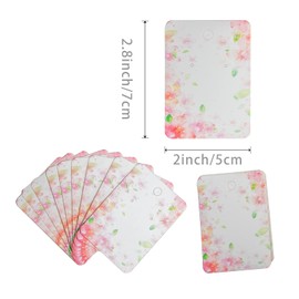 Flower Earring Display Cards With Bags Necklace Display Cards Sets Earring Packing Holder Cards With bags Jewelry Packing For Earring Necklace Jewelry Packing 100Pack Paper 100Pack Bags 2" x 2.5"