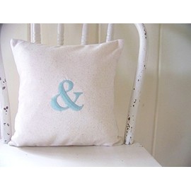 Ampersand embroidered Pillow