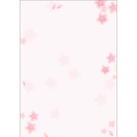 Sasagawa Taka Stamp Japanese Pattern Paper, Wagokoro 4-1005 Cherry Blossom A4, 10 Sheets