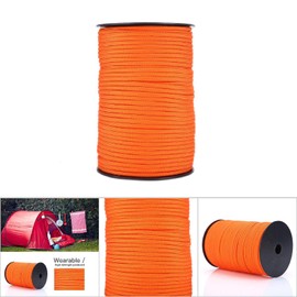 Bnineteenteam 550 Reflective Paracord, 100m/328.1ft Tear-Resistant Parachute Cord, 4mm Type 550, 9 Strand, Orange, Camping & Outdoor Use