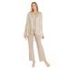 R&M Richards 3PC Formal Duster Pant Set W/Hologram Sequins, Champagne,