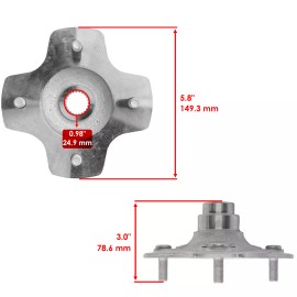 Caltric Rear Left Right Wheel Hub for Honda 42610-HR3-A20 42620-HR3-A20