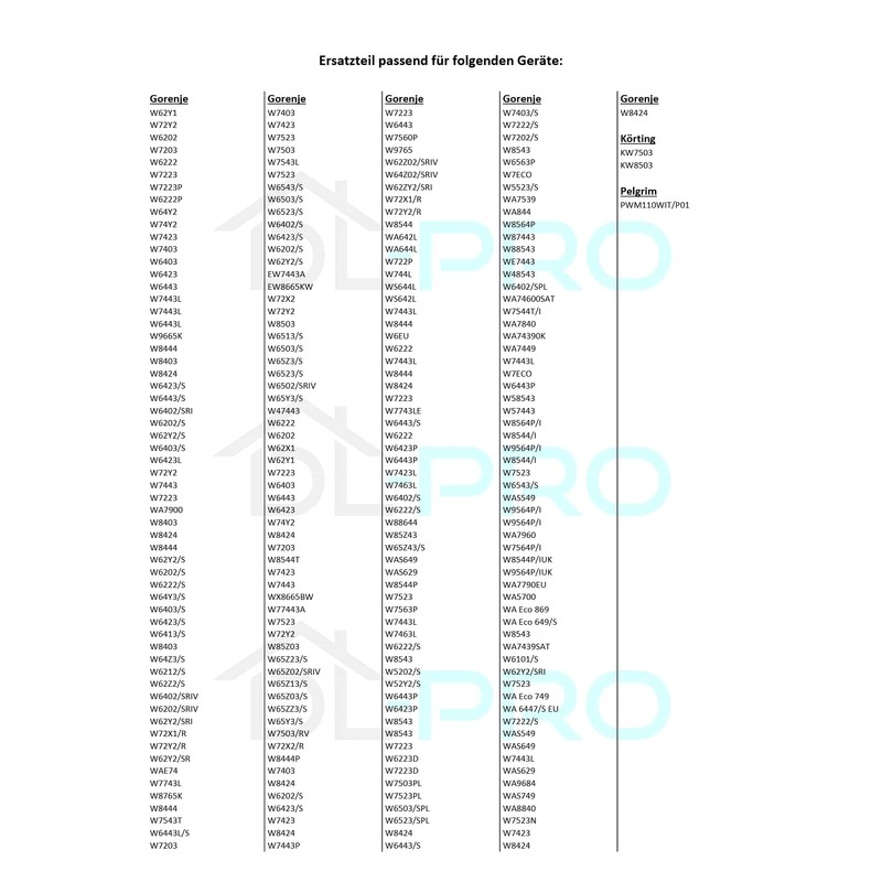 DL-pro Door Handle for Gorenje 333855 349966 Replacement Handle 105