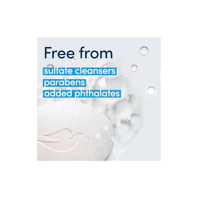 Dove Barra de Belleza Suavizante para Piel Sensible, Exfoliante Suave,