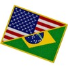 EmbTao USA American United States Flag and Brazil Flag Patch
