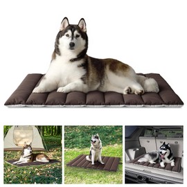 WESTERN HOME WH Dog Blanket Non-Slip for On the Go Waterproof Dog Mat Dog Bed Camping Outdoor, Travel Blanket Dog 110 x 68 cm (Brown)