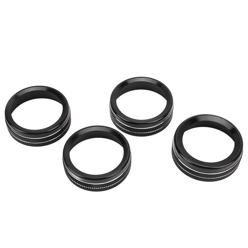 4pcs AC Switch Ring Aluminium Alloy Stylish Rustproof Center Console