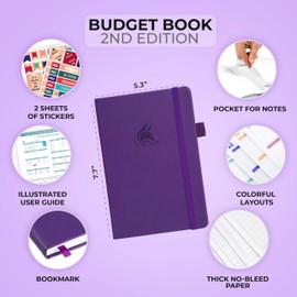 Clever Fox Budget Book 2.0 – Simple Budgeting Planner for Beginners – Financial Notebook with Money Spending, Debt & Bill Tracker (Purple)