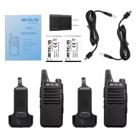 Retevis RT22 UHF Walkie Talkie 2W Two Way Radios*6+1*Six