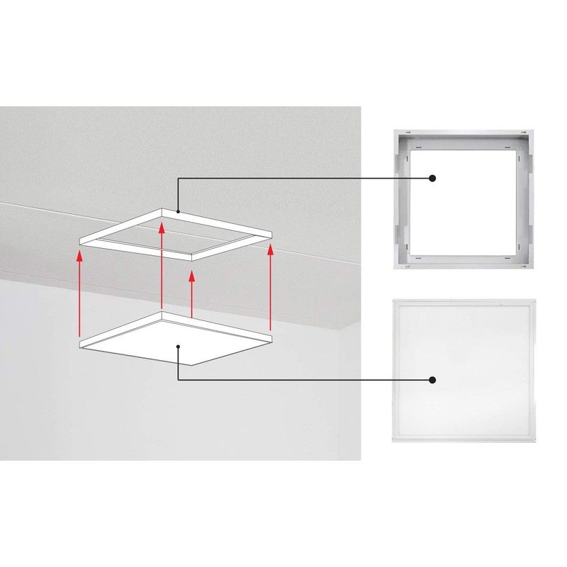 ASD 2x2 Foot White Surface Mounting Frame Kit for LED