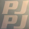 PJ Trailers Tongue Replacement 8” Stickers White (set Of 2)